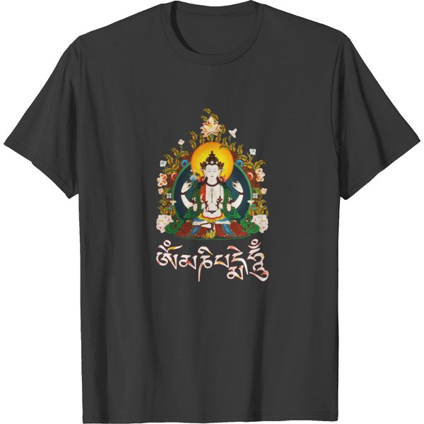 Buddha Amitabha Om Mani Padme Hum Tibetan T-Shirt-image
