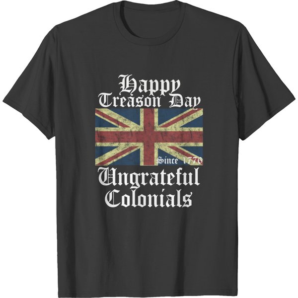 Vintage Flag Happy Treason Day Ungrateful Colonial T-Shirt-image