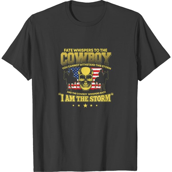 Mens Great Cowboys Quote American Flag Western Rid T-Shirt-image