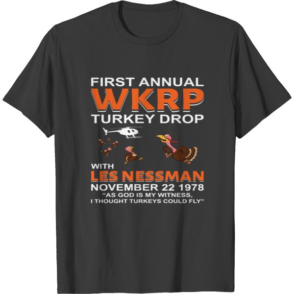 First Anual Wkrp Turkey Drop With Les Ness T-Shirt-image