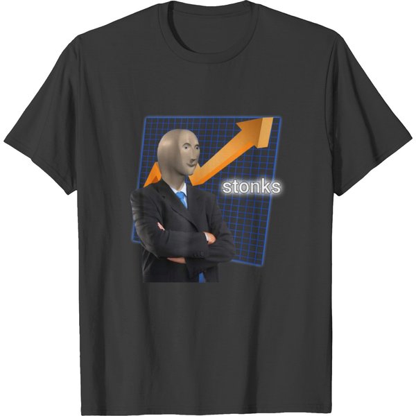 Stonks Surreal Memes Funny Stock T-Shirt-image