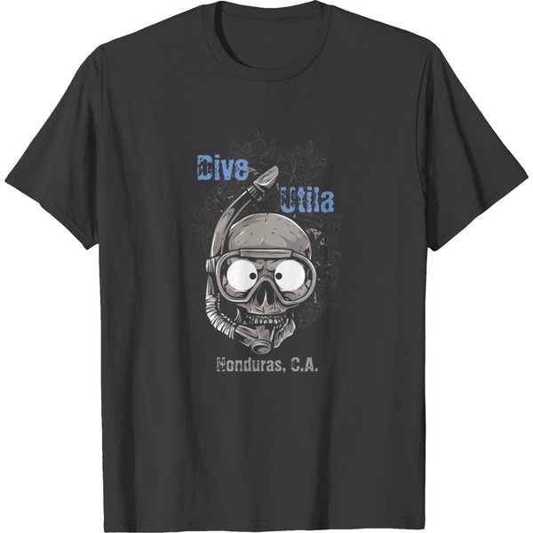 Dive Utila Honduras Ca Skull Diver T-Shirt-image