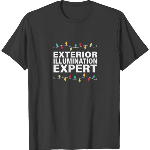 Exterior Illumination Expert Christmas Light Decor T-Shirt-image
