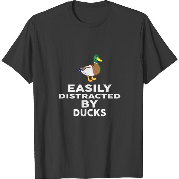 Easily Distracted By Ducks Funny Duck T-Shirt-image