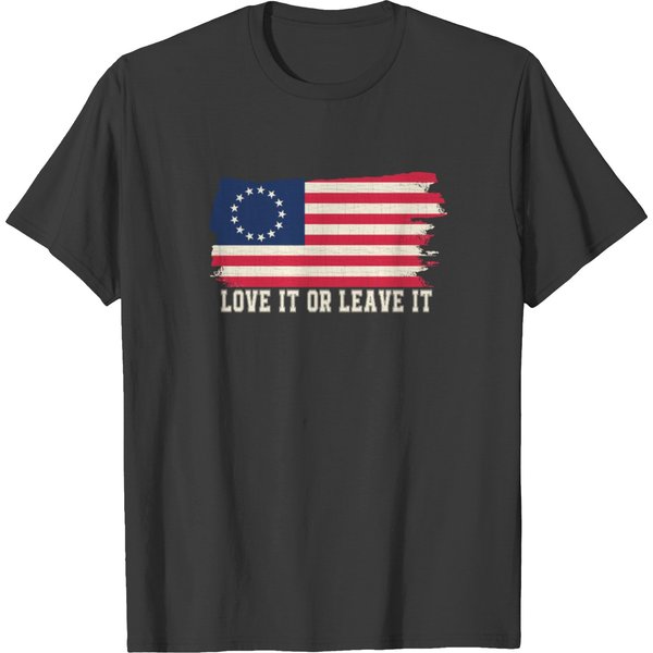 Love It Or Leave It Rush-Limbaugh Betsy Ross Flag T-Shirt-image