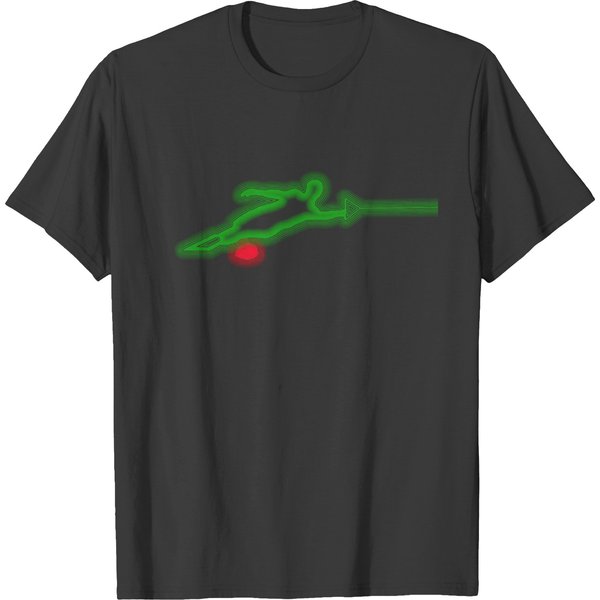 Green Neon Slalom Water Skier T-Shirt-image