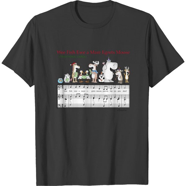 Wee Fish Ewe A Mare Egrets Moose Sandra Boynton T- T-Shirt-image