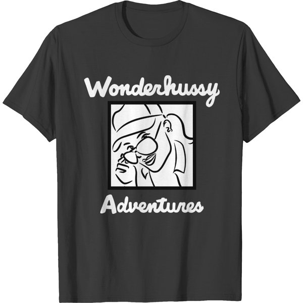 Wonderhussy Adventures White Portrait V-Neck T-Shirt-image