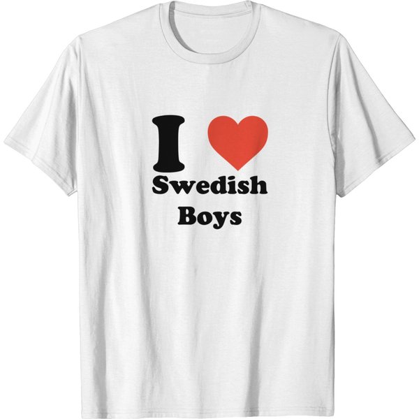 I Love Heart Swedish Boys T-Shirt-image