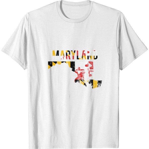Maryland Flag - Vintage Text State Flag T-Shirt-image
