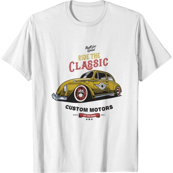 Custom Beetle Hit The Road Ride The Classic T-Shirt-image