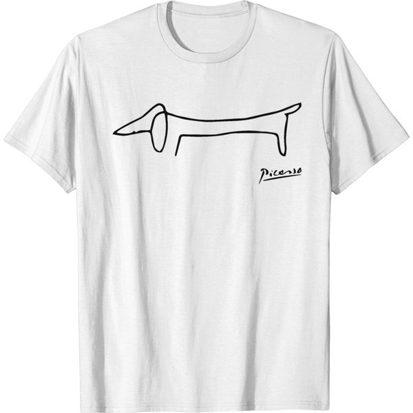 Pablo Picasso Dog (Lump) Artwork, Sketch Reproduct T-Shirt-image