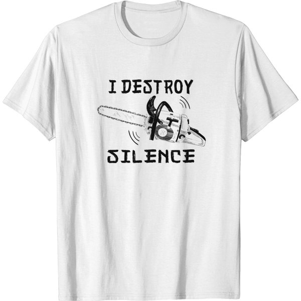 Chain Saw Chainsaw Lumberjack Wood Tree Felling T-Shirt-image
