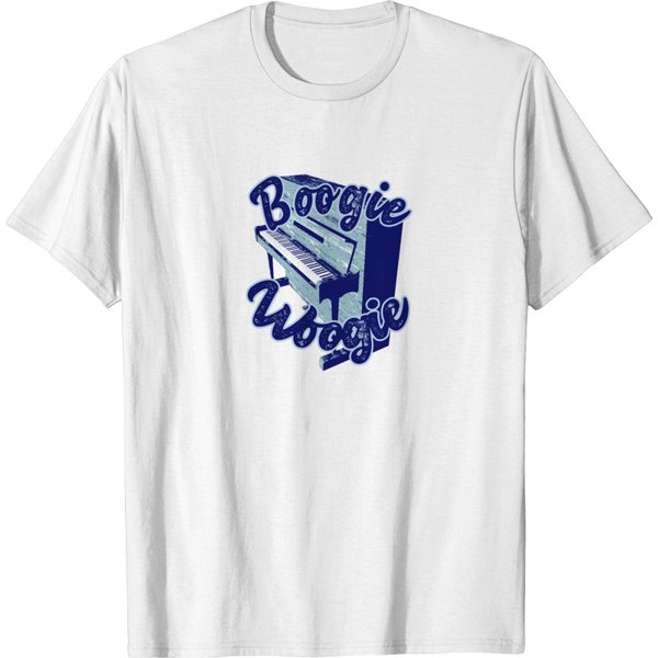 Boogie Woogie Piano Design T-Shirt-image