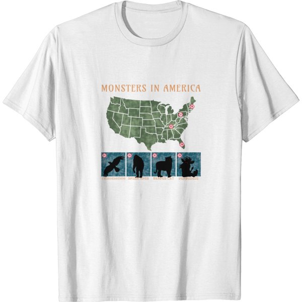 Monster In America East Coast Wampus Cat Skunk T-Shirt-image