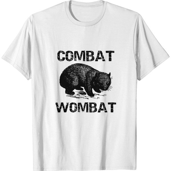 Funny Marsupial Combat Wombat Graphic Gift T-Shirt-image