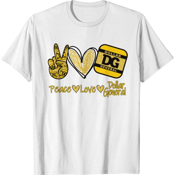 Peace Love Dollar General Dg Motivation Inspiratio T-Shirt-image