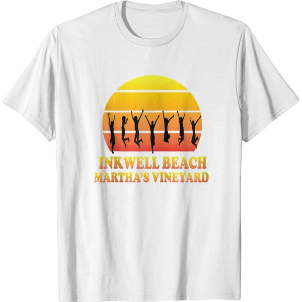 Inkwell Beach Oak Bluffs Martha S Vineyard Ma Vint T-Shirt-image