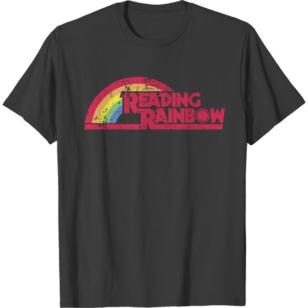 Reading Rainbow - Distressed On Blue T-shirts