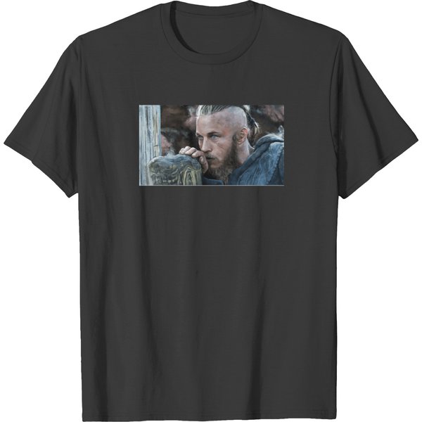 King Ragnar Lothbrok - Vikings Fitted T-Shirts-image
