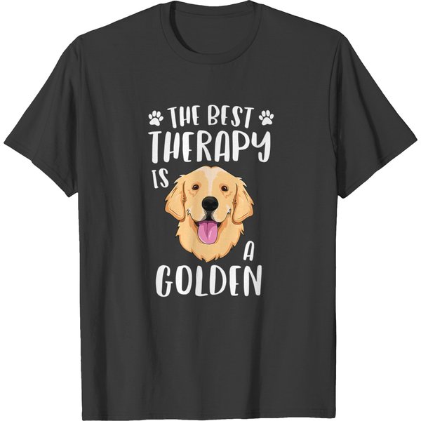 Goldie The Therapy Is A Golden Retriever Women Dog 223 Golden Retriever Dog T-Shirts-image