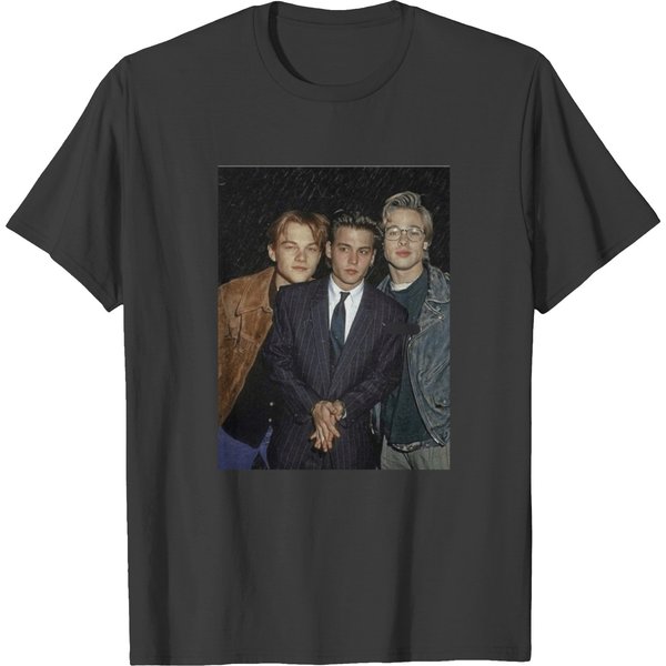 Young Leonardo Dicaprio Brad Pitt Jonny Depp T-Shirts-image