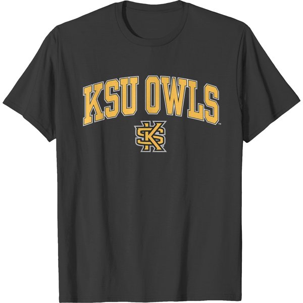 Mens Kennesaw State Owls Arch Over Black Officially Licensed T T-Shirts-image