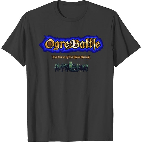 Ogre Battle The March Of The Black Queen Snes Title Screen T-Shirts-image