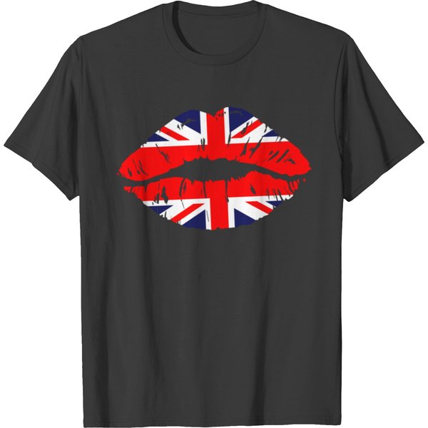 Union Jack Lips Uk Flag British T-Shirts-image