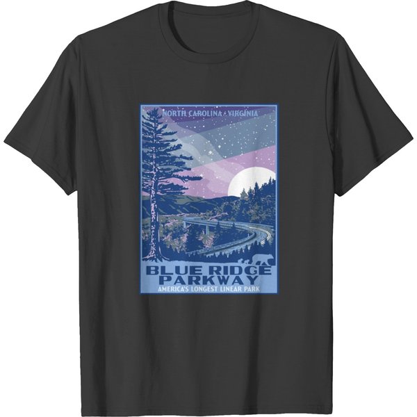Blue Ridge Parkway Original Wpa Style National Park T-Shirts-image