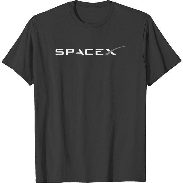 Spacex Logo White On Black T-Shirts-image