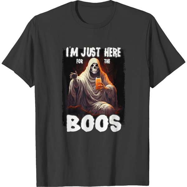 I'm Just Here For The Boos Funny Men Women Halloween T T-Shirts-image