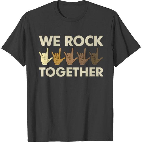 Funny We Rock Together Vneck T T-Shirts-image