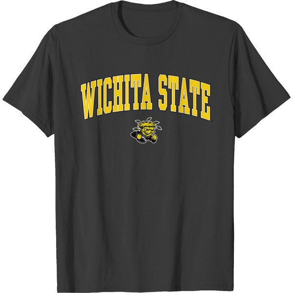 Wichita State Shockers Arch Over Dark Heather T T-Shirts-image