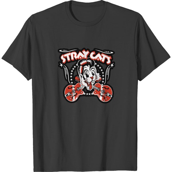 Animals Music Band Stray Cats Band Artwork T-Shirts-image