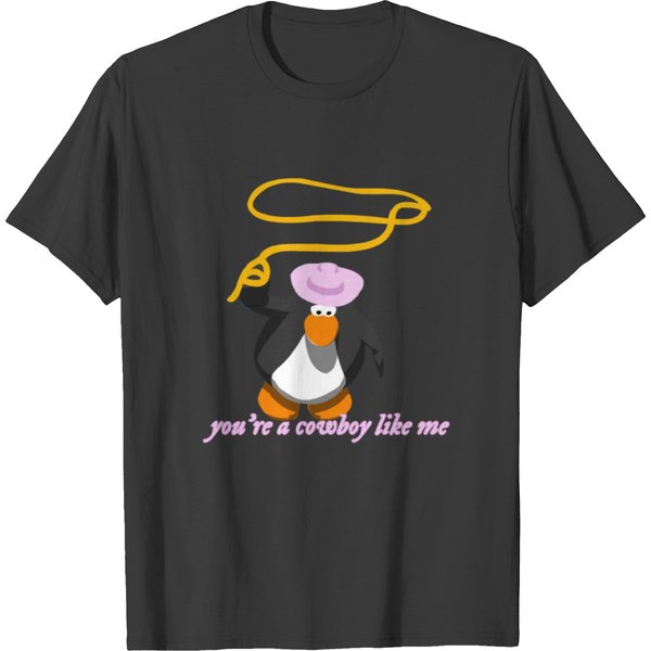 Pink Cowboy Like Me Club Penguin - Ts Sticker T-Shirts-image