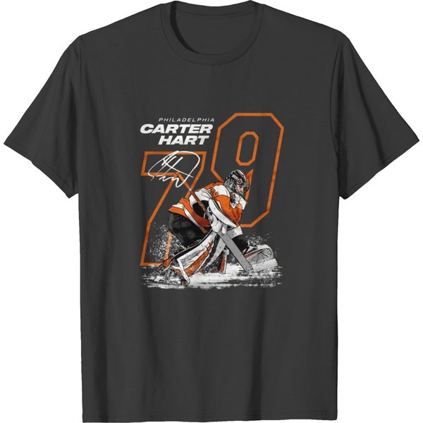 79 Carter Hart For Philadelphias Flyers Fans T-Shirts-image