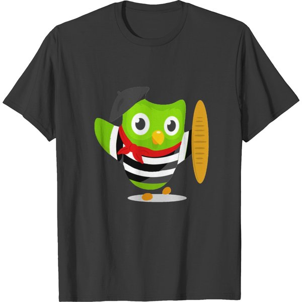 Duolingo Owl Parisian French Sticker73 T-Shirts-image