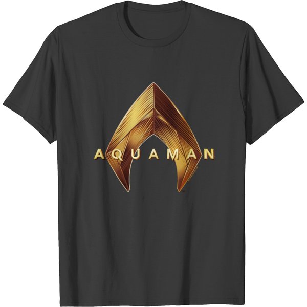 Aquaman | Golden Aquaman Logo T Shirts-image