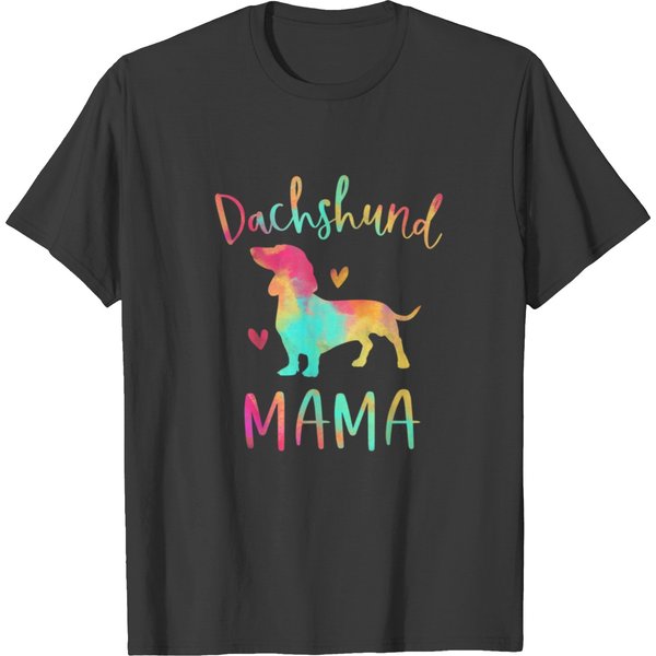 Dachshund Mama Colorful Doxie Gifts Dog Mom T Shirts-image
