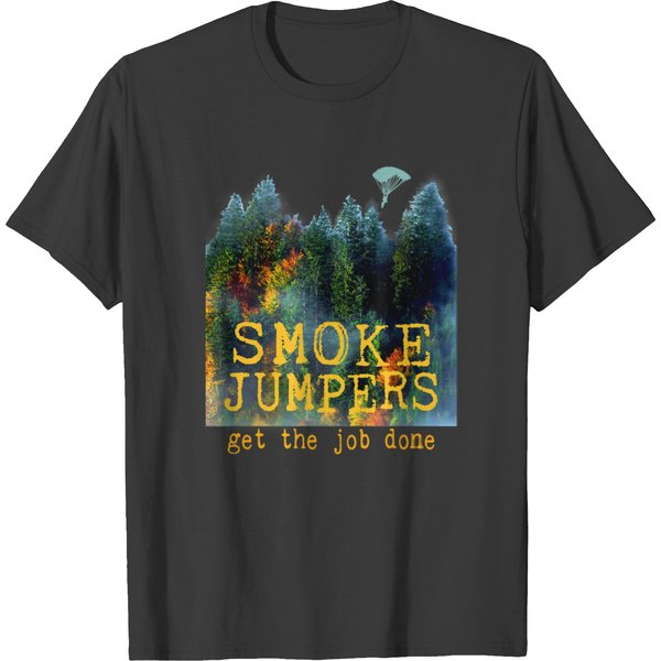 Wildland Firefighter Smokejumper Thin Red Line T Shirts-image