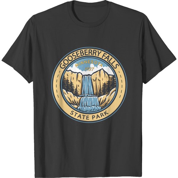 Gooseberry Falls State Park Minnesota Badge T Shirts-image