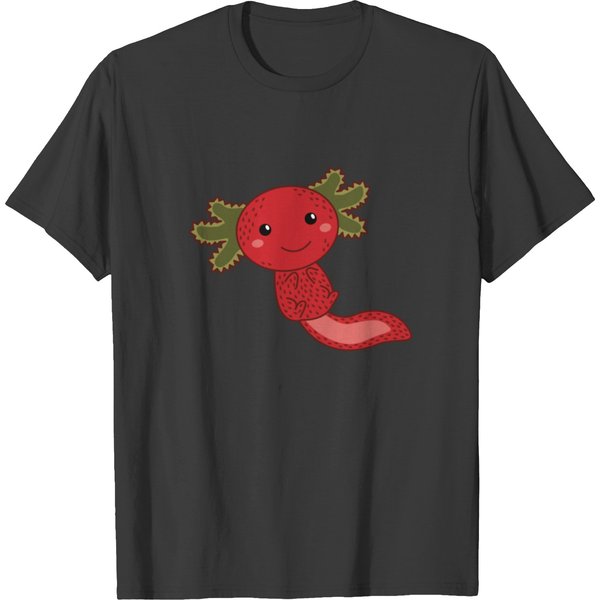 Strawberry Kawaii Axolotl Berry Cute T Shirts-image