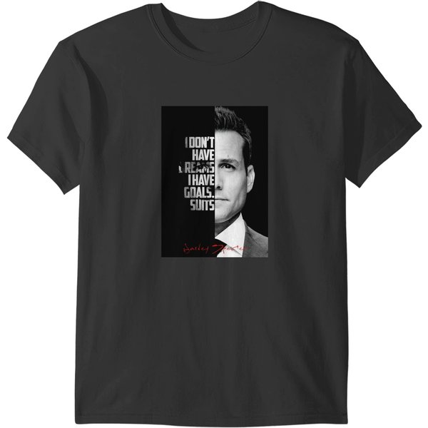 Black And White Harvey Specter Quote T-Shirts-image