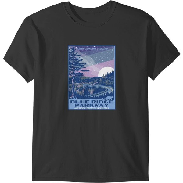 Blue Ridge Parkway Original Wpa Style National Park T-Shirts-image