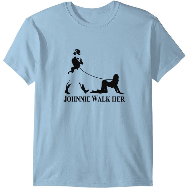 Johnnie Walk Her Walker Mens Funny Whisky Parody T-Shirt-image