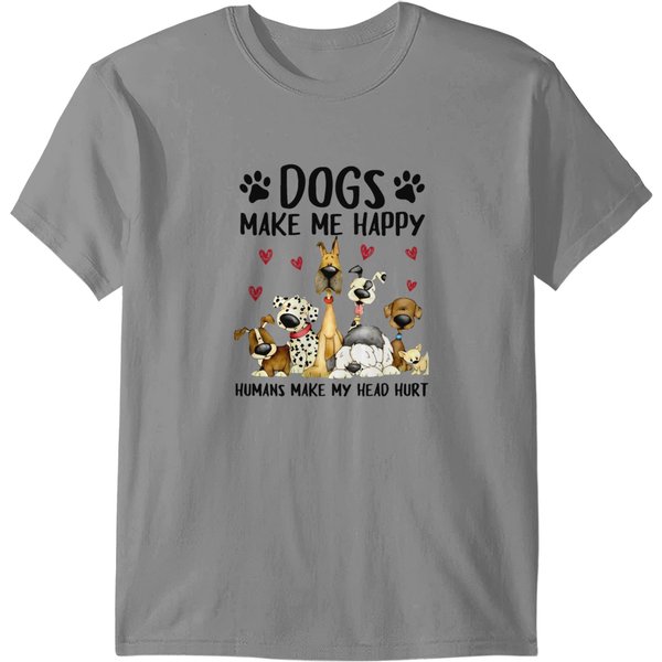Dogs Make Me Happy Humans Make My Head Hurt T-Shirt-image