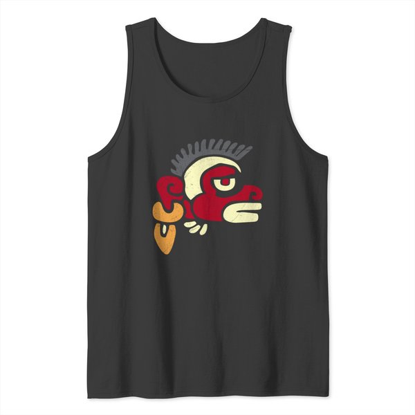 Aztec Monkey Ozomatli Aztec Calendar T Tattoo Tank Tops-image