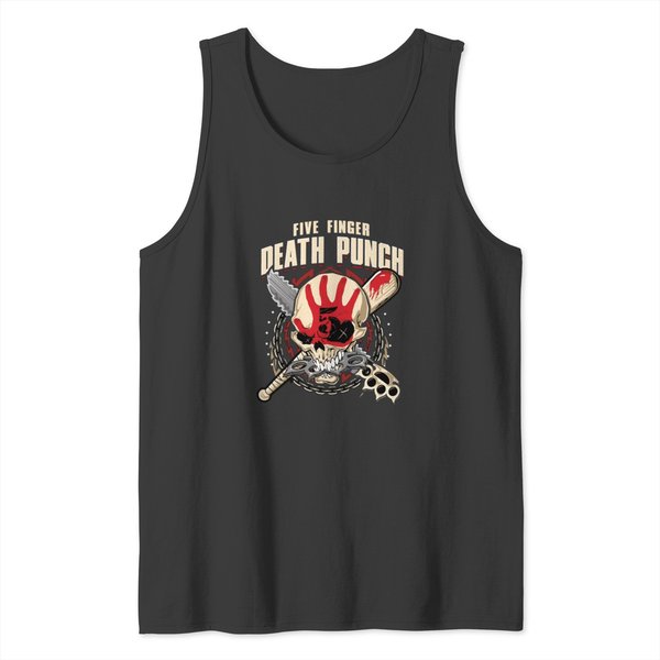 Five Finger Death Punch Cotton Mens T Pop Man's Tee Black Tank Tops-image