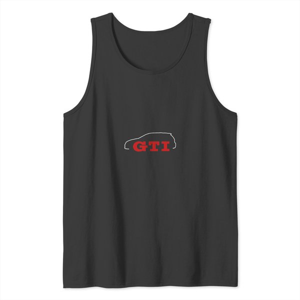Car Tees Gti Outline Tank Tops-image